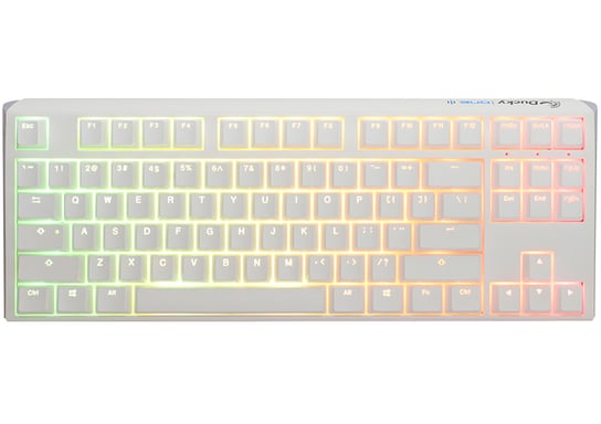 Ducky One 3 Classic Pure White TKL Gaming Tastatur RGB LED - MX-Blue teclado Juego USB Alemán Blanco