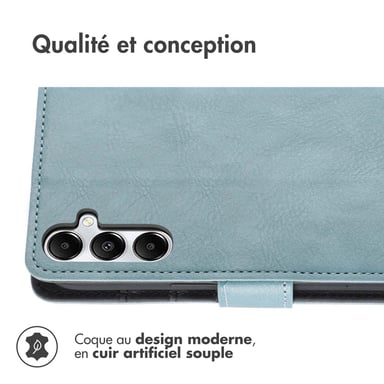 imoshion Étui de télephone portefeuille de luxe pour Samsung Galaxy A56 - Bleu clair