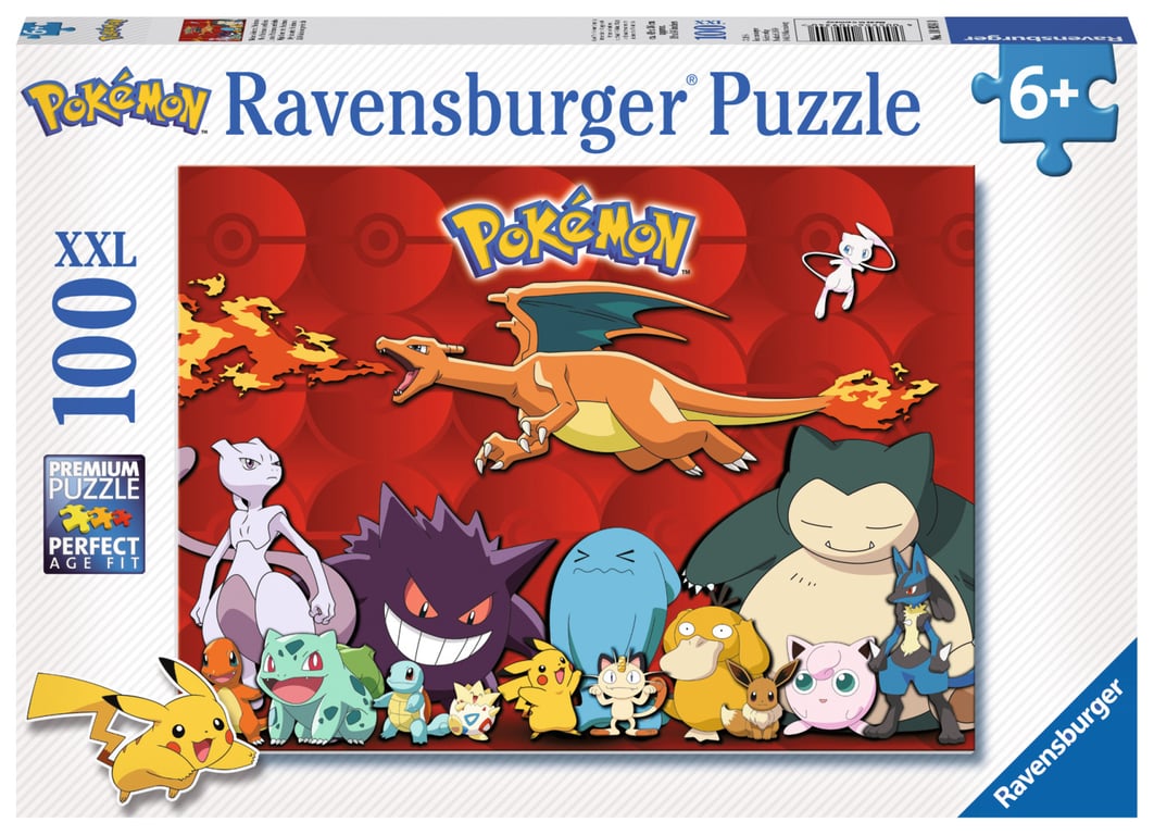 Puzzle 100 pieces XXL Pokémon préférés - Ravensburger - Paysage et nature - Rouge - 6 ans - Neuf