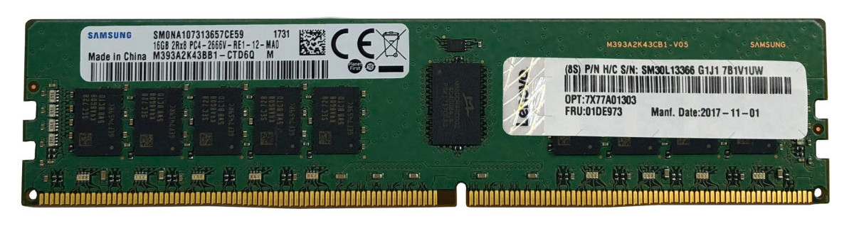 Lenovo 4X77A77495 module de mémoire 16 Go 1 x 16 Go DDR4 3200 MHz ECC - Neuf