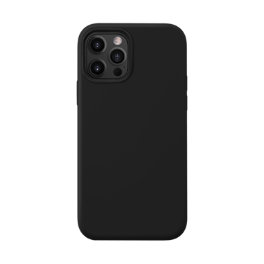 Funda de gel de silicona suave para iPhone 12/12 Pro, negro satinado