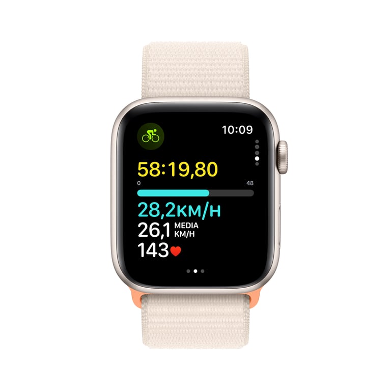 Watch SE 2024 (GPS) Boitier en aluminium Beige de 44mm avec Boucle Sport, Lumière stellaire - Neuf