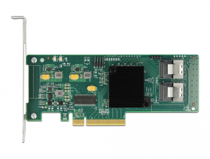 DeLock Carte Contrôleur PCI Express vers 8 ports SATA 6 Gbps avec câbles de connexion - vue 3