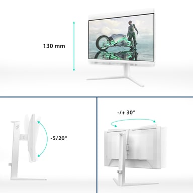Philips Evnia 24M2N3201A/00 écran plat de PC 60,5 cm (23.8'') 1920 x 1080 pixels Full HD LCD Blanc