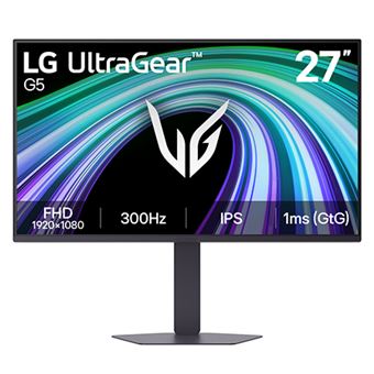 Écran PC LG UltraGear 27G550B 27 IPS Gaming 300 Hz Full HD 1920x1080 1 ms GtG G-SYNC Noir - Neuf