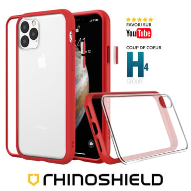 Funda RhinoShield compatible con [iPhone 13 Pro] Mod NX - Protección delgada personalizable con tecnología de absorción de impactos [sin BPA] - Rojo