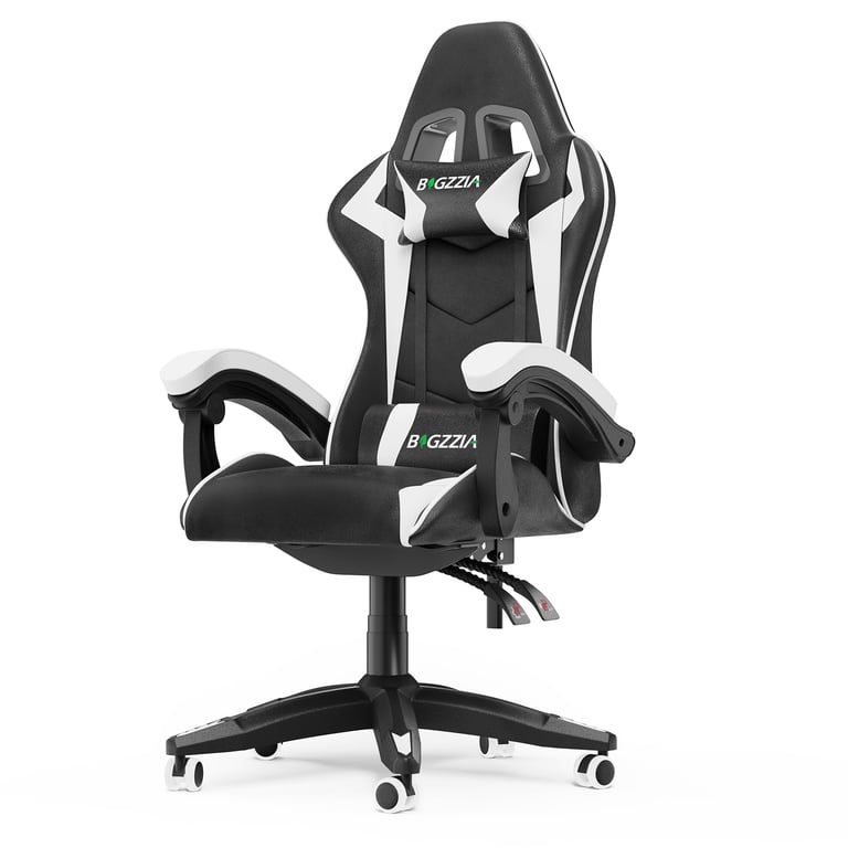 Chaise de jeu inclinable à dossier haut en cuir PU avec appui tête et support lombaire Neuf - vue 4