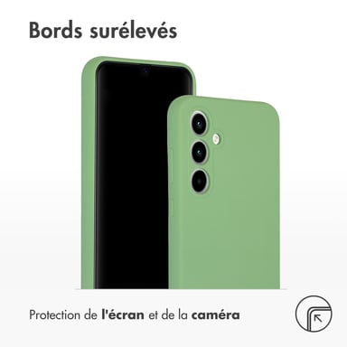 Accezz Coque Liquid Silicone pour Samsung Galaxy A35 - Vert
