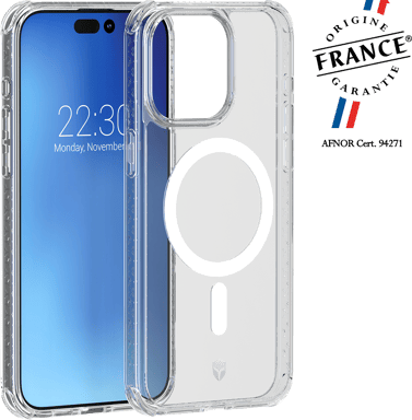 Coque renforcée MagSafe iPhone 15 Pro AIR Origine France Garantie 3m Transparente + Garantie à vie - Origine France Garantie Force Case
