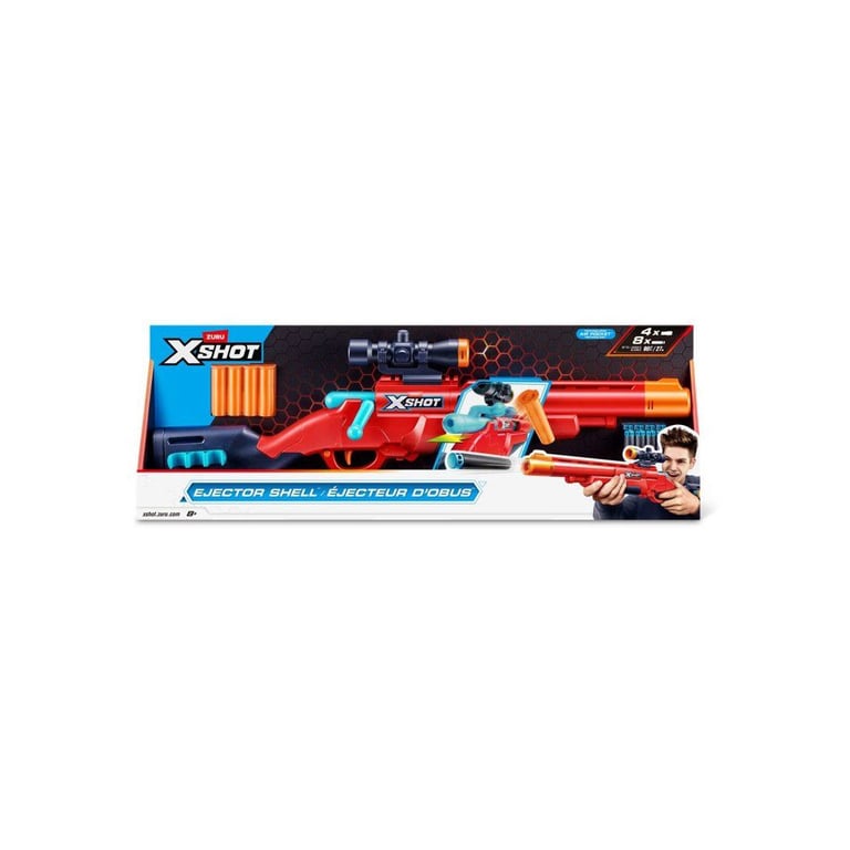 Blaster dart jouet ZURU XSHOT Excel Ejector Shell avec 16 fléchettes et 4 douilles Neuf