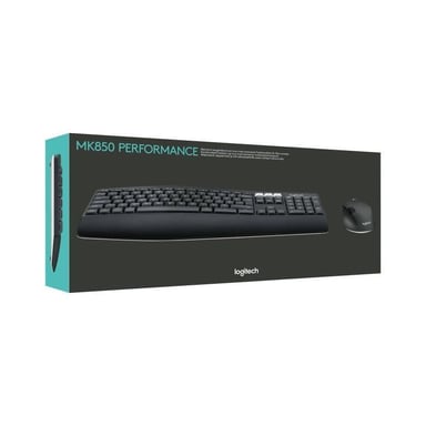 Logitech 920-008222 clavier Souris incluse Universel RF sans fil + Bluetooth AZERTY Français Noir