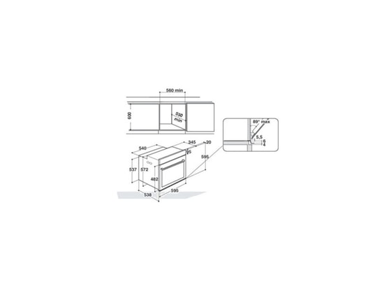 INDESIT Four pyrolyse multifonction IFW5844PIX - vue 6