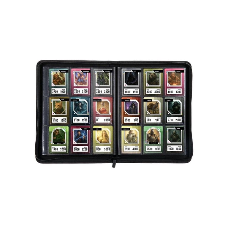 Classeur Konix Premium 9 pochettes TCG 360 cartes PU fermeture zippée Coloris unique Neuf - vue 2