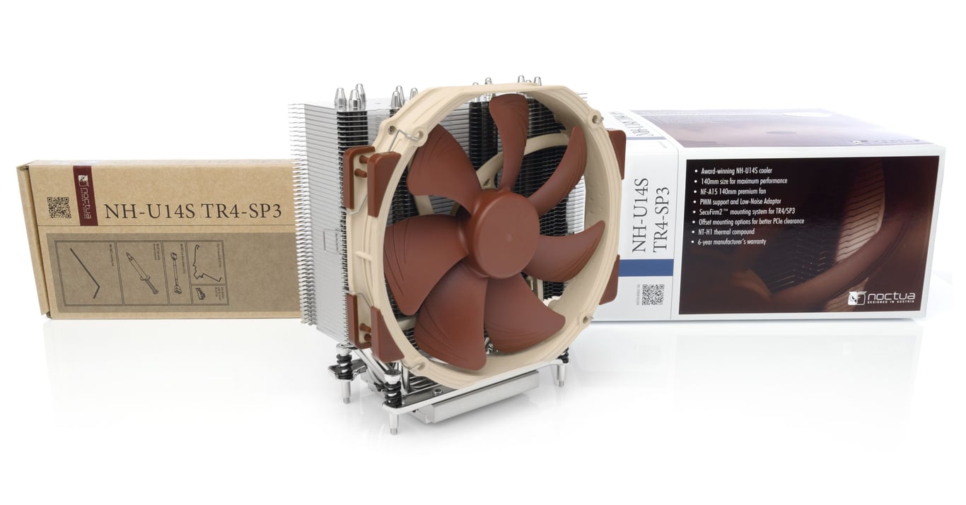 Noctua NH U14S TR4 SP3 Refroidisseur de processeur pour : TR4 SP3 aluminium avec base en cuivre piquée de 140 mm - vue 5