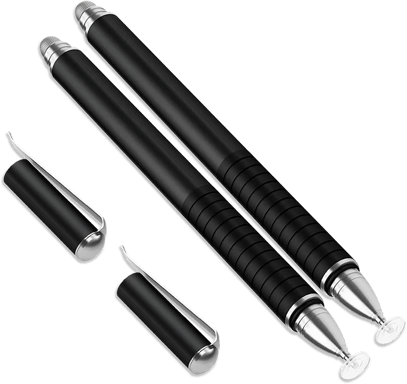 Pack de 2 Stylets Capacitif de haute précision 2 en 1 pour smartphone et tablette Noir Bigben