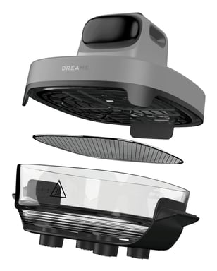 Friggitrice ad Aria Calda Dreame Tasti Unique 1500W, Temperatura 60-200°C, Controllo Touch, Nero/Bianco/Trasparente