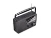Retro 3000 Radio portable - Piles ou cordon d'alimentation - Radio AM/FM avec poignée et sortie pour casque d'écoute - Noir (HPG317R-B)