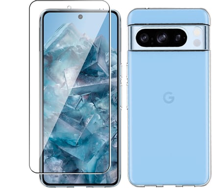 Google Pixel 8 Pro 5G coque tpu transparente et vitre