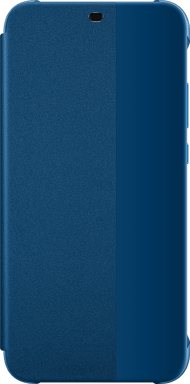 Folio Huawei P20 Lite Flip Cover avec fenêtre transparente Bleu Huawei