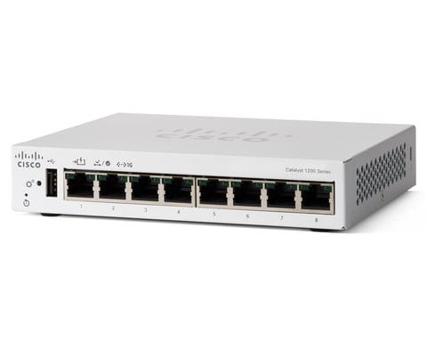 Cisco C1200-8T-D commutateur réseau Géré L2/L3 Gigabit Ethernet (10/100/1000) Blanc - Neuf