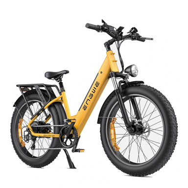 Bicicleta eléctrica todoterreno con suspensión doble ENGWE E26 ST, 250 W, 48 V, 16 Ah, color amarillo