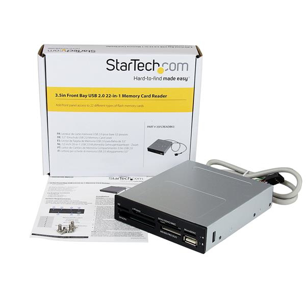 StarTech.com Lecteur de cartes mémoire interne de 3 5 pouces avec port USB 2.0 Multicartes 22 en 1 Neuf - vue 2