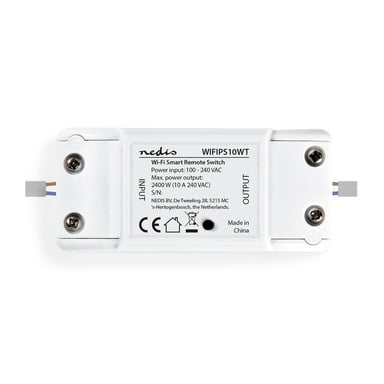 Nedis 2400W SmartLife Wi-Fi Smart Switch Bloque de unión Blanco