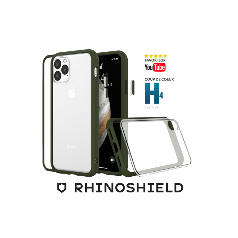 RHINOSHIELD Coque Compatible avec [iPhone 14 Pro] Mod NX - Protection Fine Personnalisable avec Technologie d'absorption des Chocs [sans BPA] - Vert Kaki