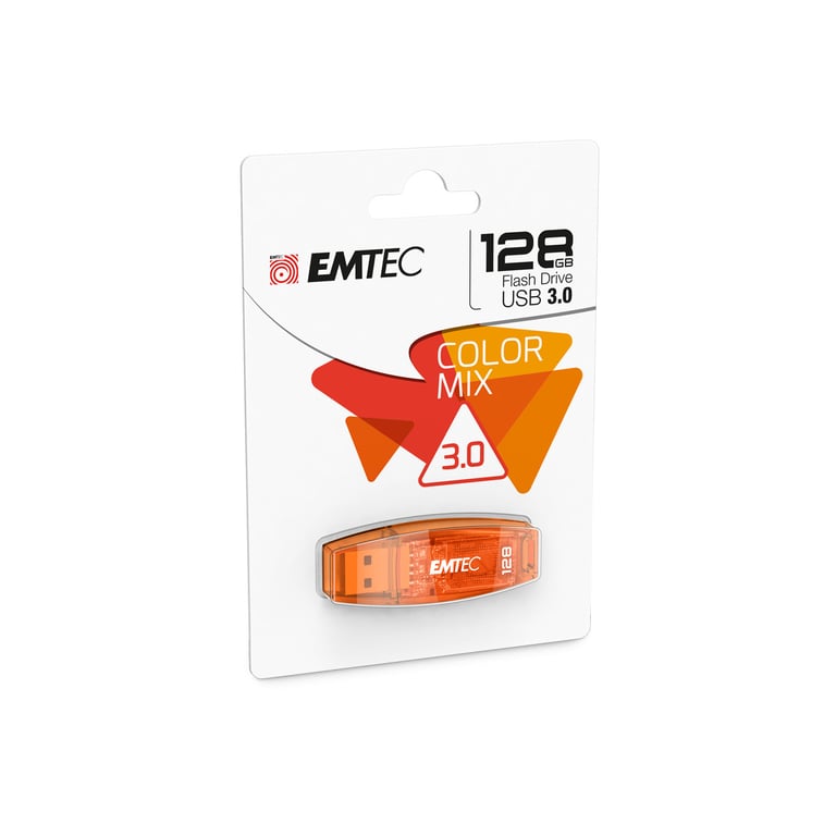 Emtec C410 lecteur USB flash 128 Go USB Type-A 2.0 Orange - Neuf
