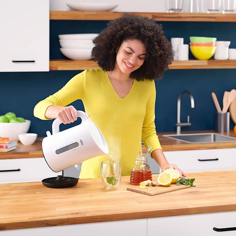 Bouilloire Électrique BRAUN WK1100WH – 1,7L, 2200W, Base 360° - vue 6