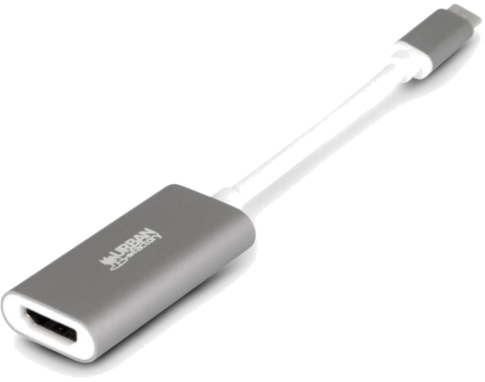 URBAN FACTORY Adaptateur USB-C / HDMI (4K) gris sidéral