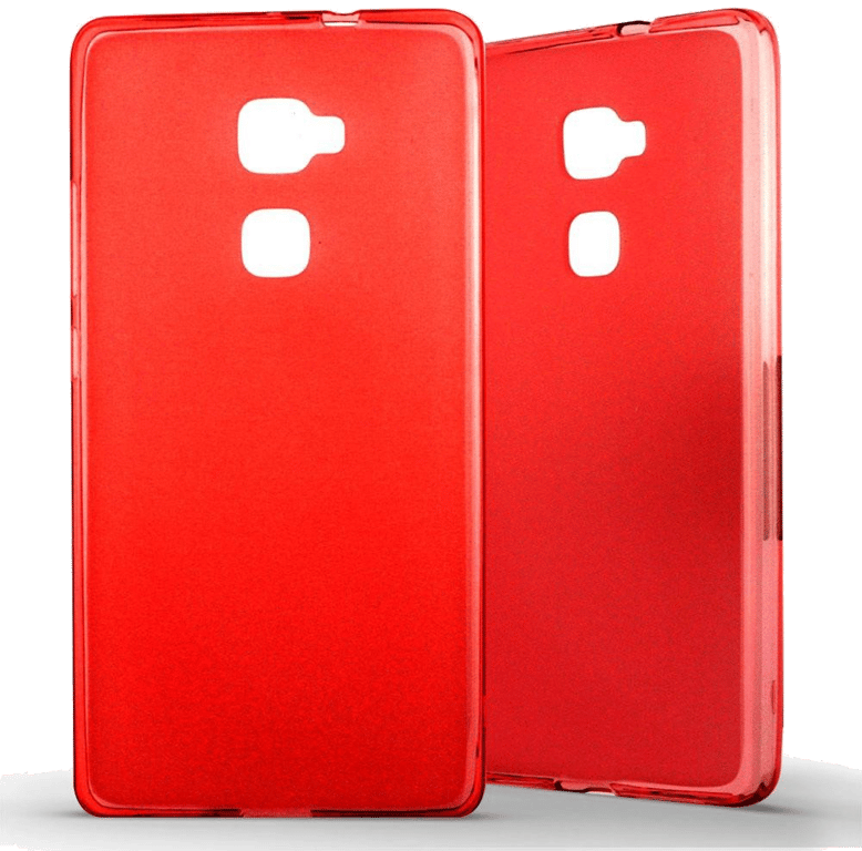 Coque silicone unie compatible Givré Rouge Huawei Mate S
