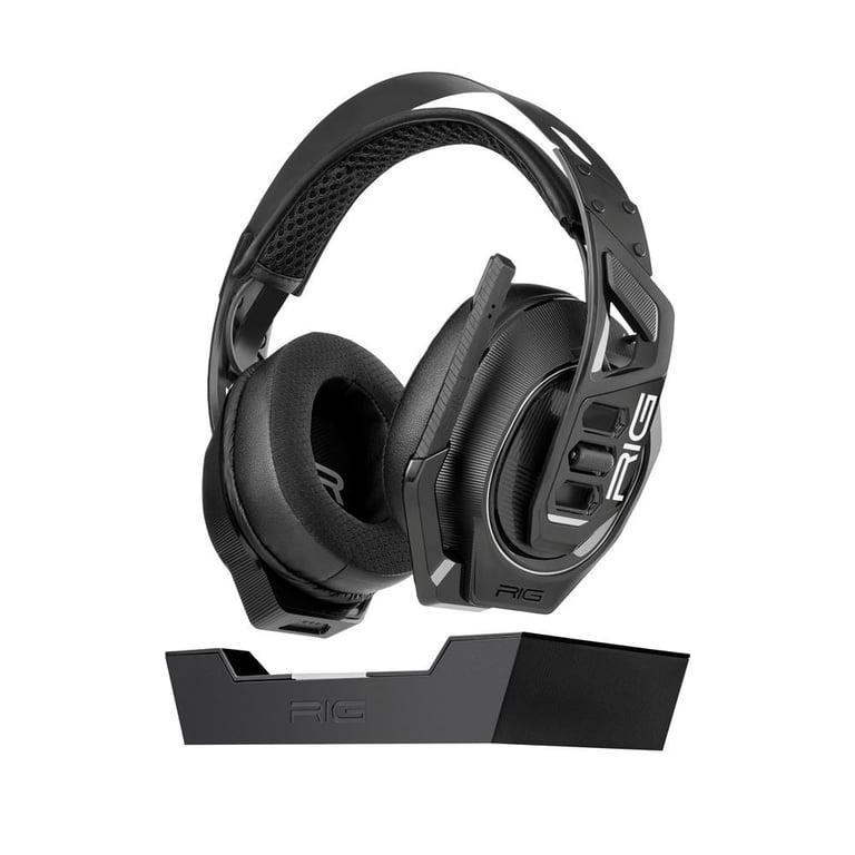 Casque gaming sans fil double connectivité et base de charge Plantronics RIG 900 Max HS Noir pour PS5 Nintendo Switch et PC - Neuf