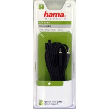 Hama 00122273 câble audio 3 m 2 x RCA Noir