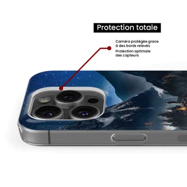 Coque en silicone - Compatible pour Apple iPhone 17 Pro Max - design seul en montagne