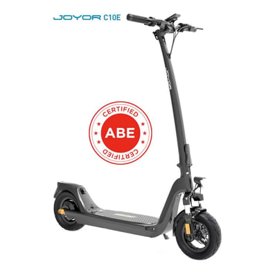 JOYOR C10E Scooter elettrico - Motore 500W Batteria 48V10.4AH Pneumatici 10 pollici Certificazione ABE Freni a disco pieghevoli - Nero