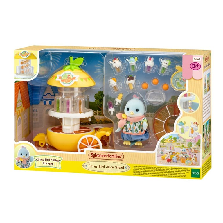 Sylvanian Families Stand de Jus Citrus Bird avec Toppings Multicolore - Neuf