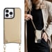Selencia Coque de télephone Nova avec cordon et porte-cartes pour Apple iPhone 13 Pro - Beige