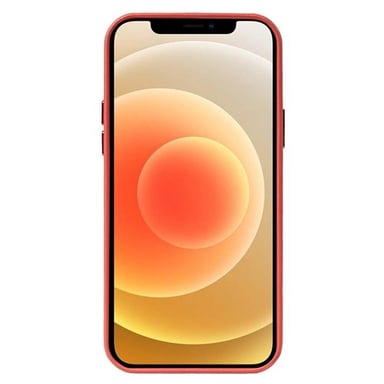 Coque pour iPhone 12 / 12 Pro Motif Essential Cover en Cuir Écologique Rouge