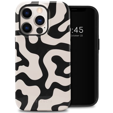 Selencia Coque arrière Vivid pour Apple iPhone 14 Pro - Art Wave Black