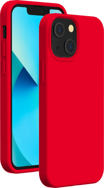 BigBen Connected Funda para iPhone 13 mini Rígida Silicona Soft Touch Rojo