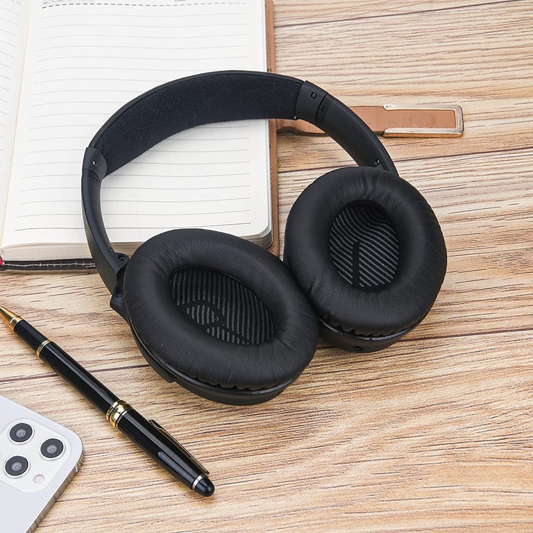Coussinets pour Bose QC35 I/II, QC25, QC15, QC 2 AE 2, AE 2i, AE 2w, SoundTrue Black - Neuf