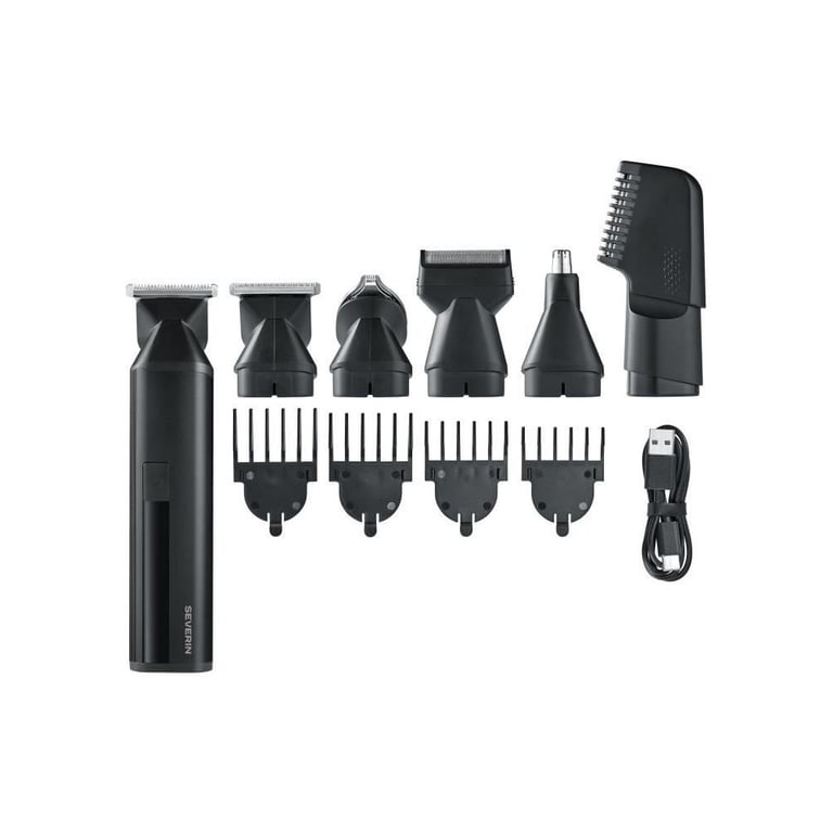 Tondeuse multifonction rechargeable Severin HS0710 6-en-1 pour barbe, cheveux et corps Gris - Neuf