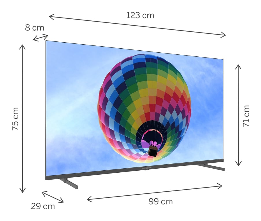 THOMSON 55QG4S14 TV QLED 55 139 cm UHD 4K 3840x2160 HDR 10 Google TV 2xHDMI 2.1 + 2xHDMI 2.0 - vue 4