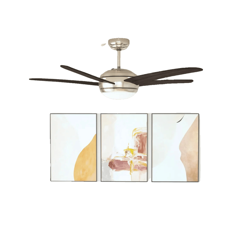 Ventilateur Plafond VidaXL 128 cm – 3 Vitesses, Tél écommande, Lampe Intégrée - vue 6