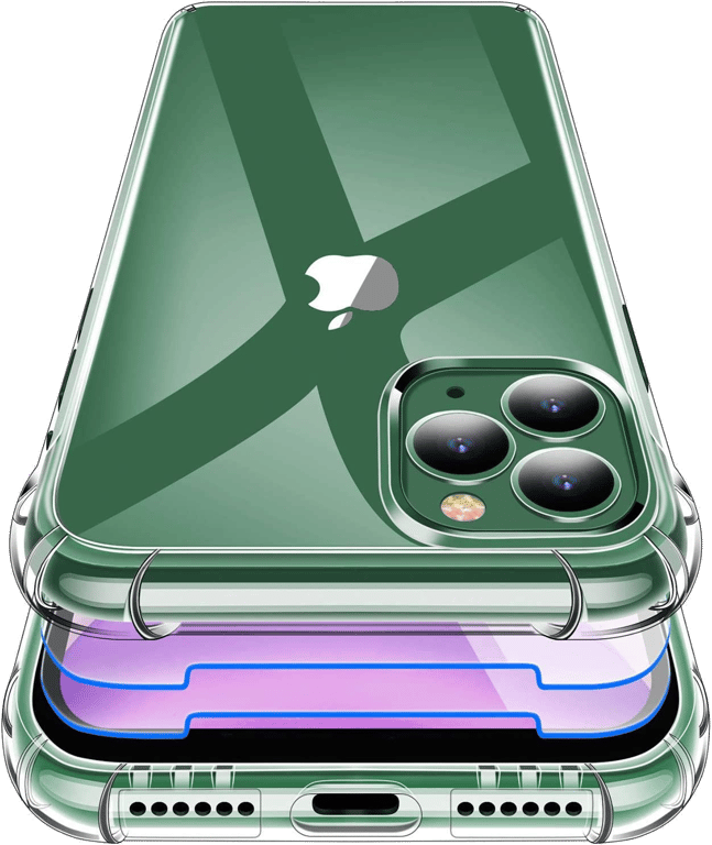 Pack Protection pour IPHONE 13 Pro Max (Coque Silicone Anti-Chocs + Film Verre Trempe)