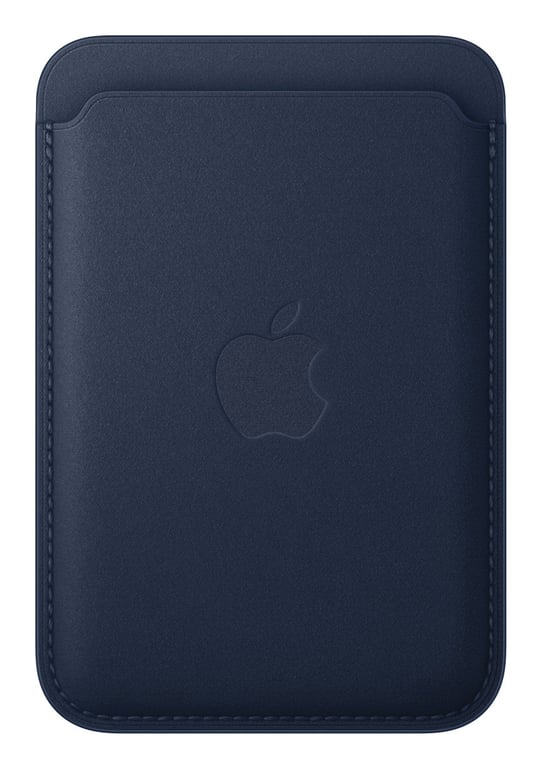 Apple FineWoven Wallet with MagSafe Bleu Intense pour iPhone Noir - vue 2