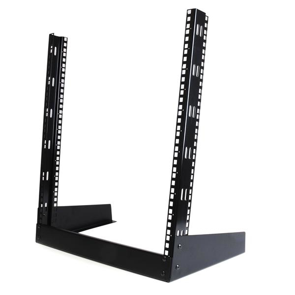 StarTech.com Rack de Bureau Noir à Cadre Ouvert 12 U 19  - Rack 2 Montants 19 Pouces - Neuf