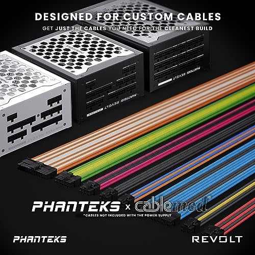 Phanteks Revolt Platinum Atx 3.0 Pcie 5.0 Vollmodular 1000 - vue 2