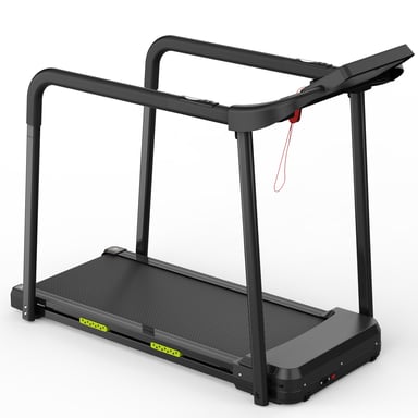 Tapis roulant Walking Pad per anziani, ampio display a LED, corrimano lungo per l'equilibrio